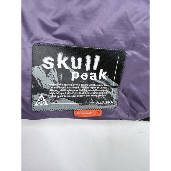 Nike ACG Skull Peak PrimaLoft Reversible Vest Lightweight Black Purple Mens Sz L - Picture 10 of 12